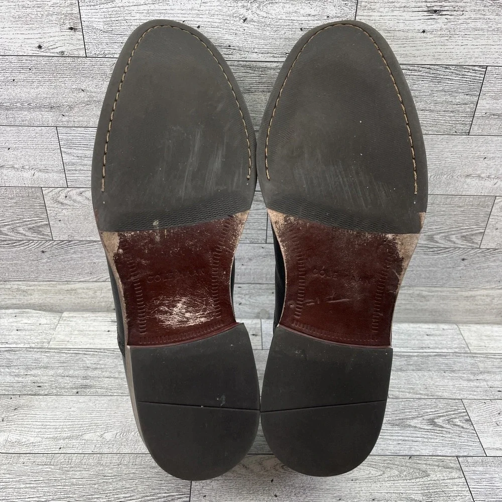 Cole Haan Williams Saddle Oxford Black Leather‎ Dress Shoes C14389 Men Size 11M